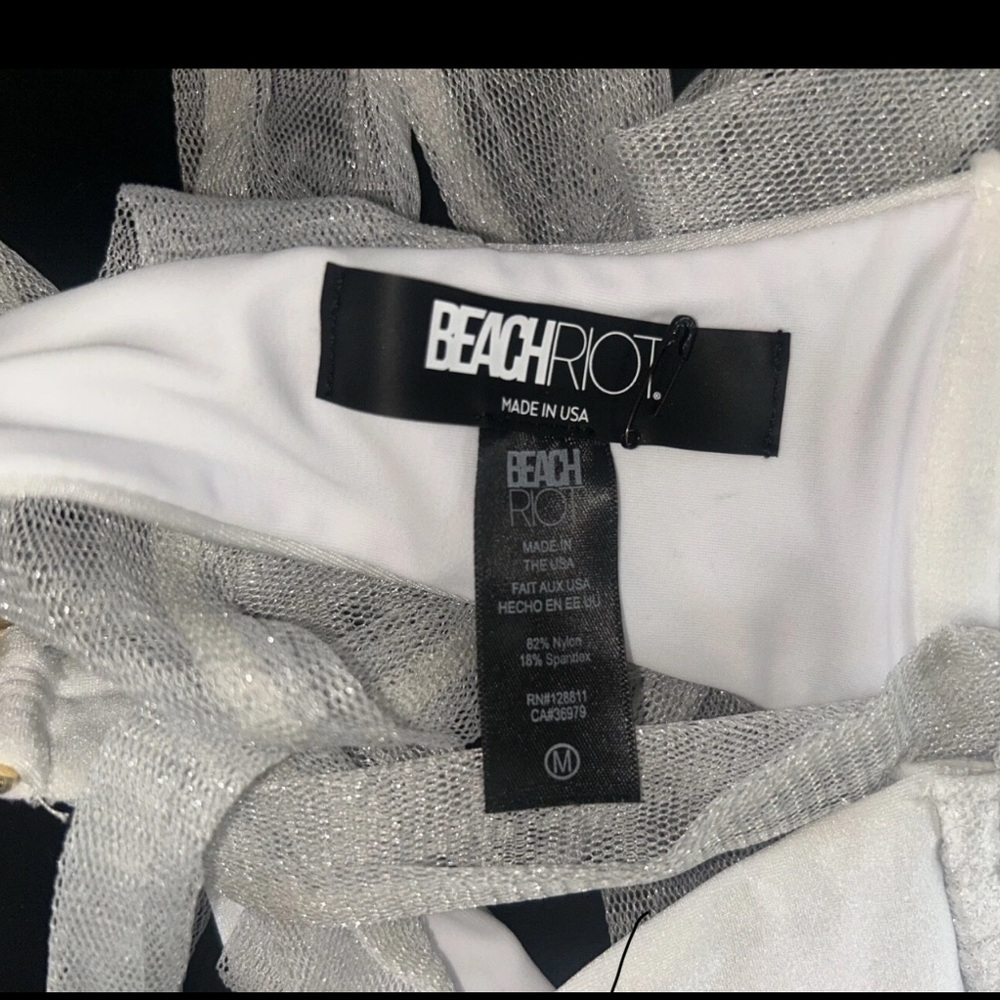Beach Riot Sheer White Bow Bra - Picture 2 of 4